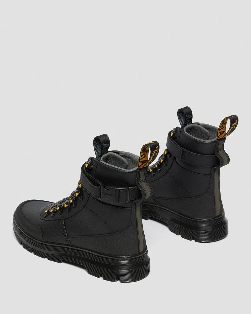 Dr Martens Combs Tech Coated Canvas Enkellaars Dames Zwart | NL 710TCE